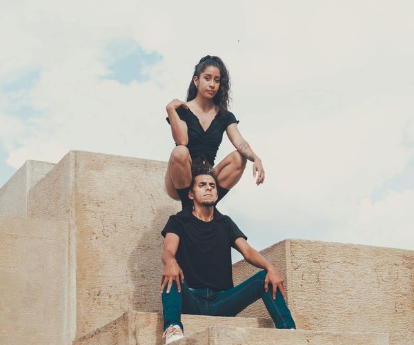 Man in a stable stance showing physical balance and mental focus.